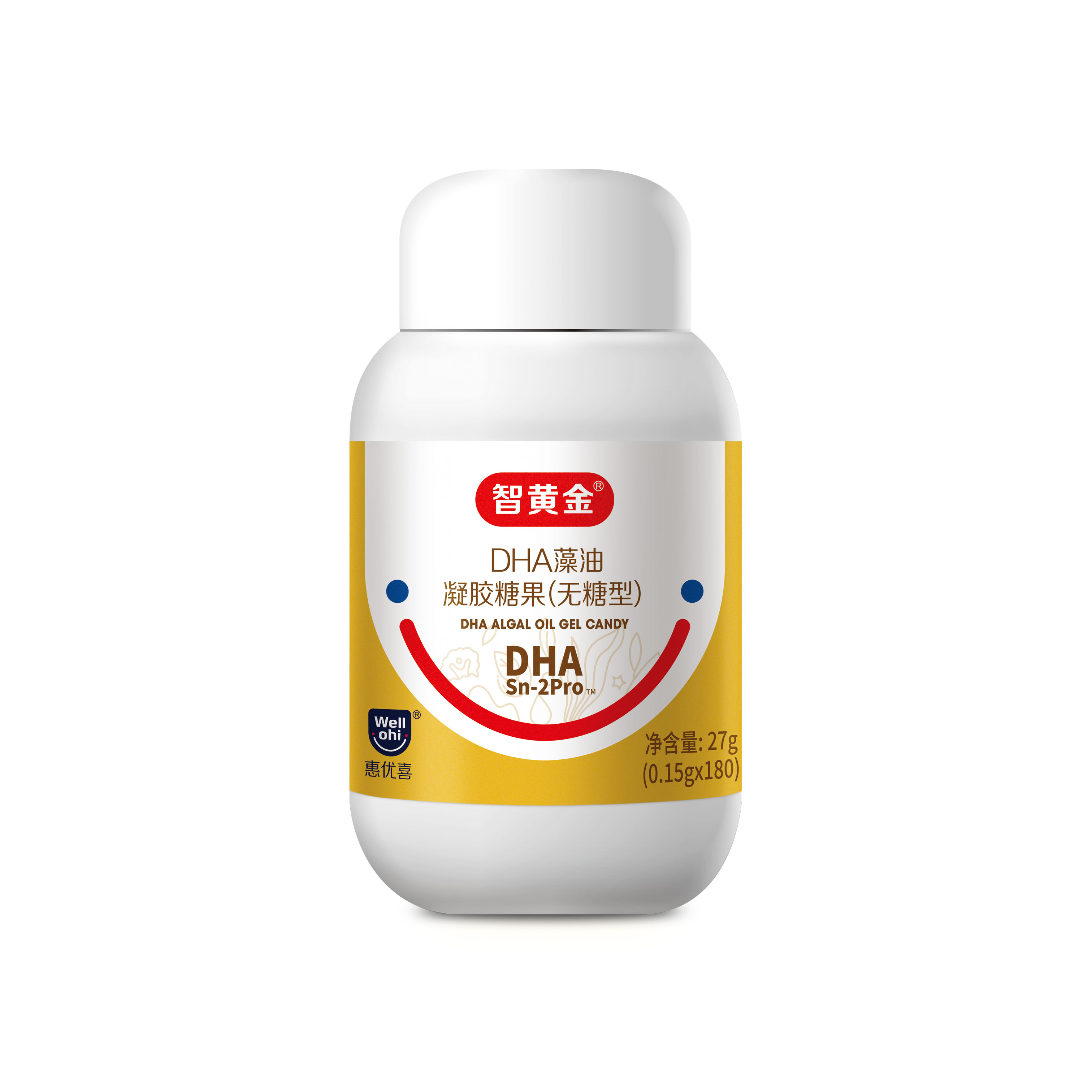 惠优喜180粒DHA藻油凝胶糖果（无糖型）