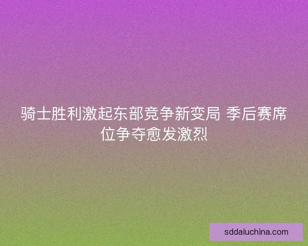 骑士胜利激起东部竞争新变局 季后赛席位争夺愈发激烈 骑士胜利激起东部竞争新变局 季后赛席位争夺愈发激烈