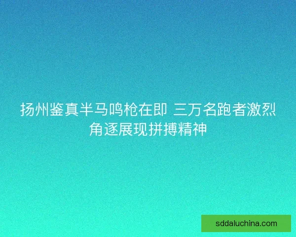 扬州鉴真半马鸣枪在即 三万名跑者激烈角逐展现拼搏精神 扬州鉴真半马鸣枪在即 三万名跑者激烈角逐展现拼搏精神